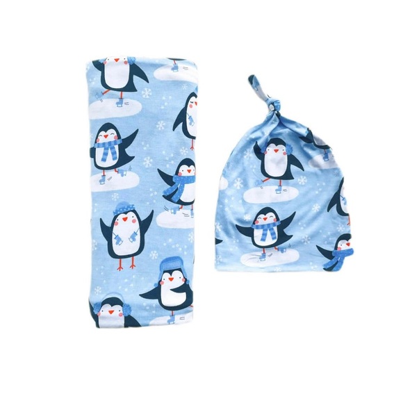 🐧NIB LS Penguin Swaddle Set🐧 - Picture 2 of 3